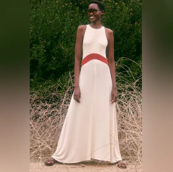 Solid & Striped x Sofia Richie Grainge The Jonati Dress in Ecru Size M - Picture 1 of 9